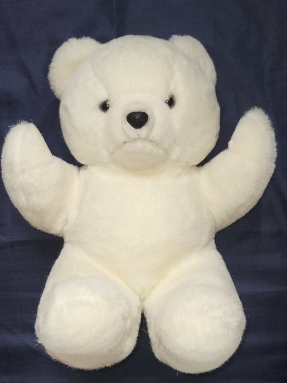 Vintage 16 inch Tall White Polar Bear Plush Soft Toy Good Condition